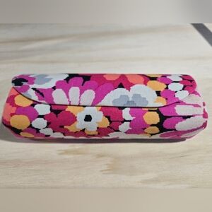 Vera Bradley Pink and Gray Floral Clutch